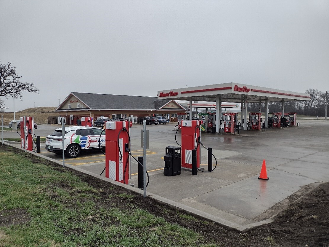 a charging station at a Kwik Trip