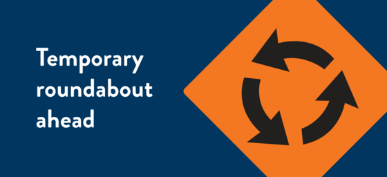 Roundabout sign graphic