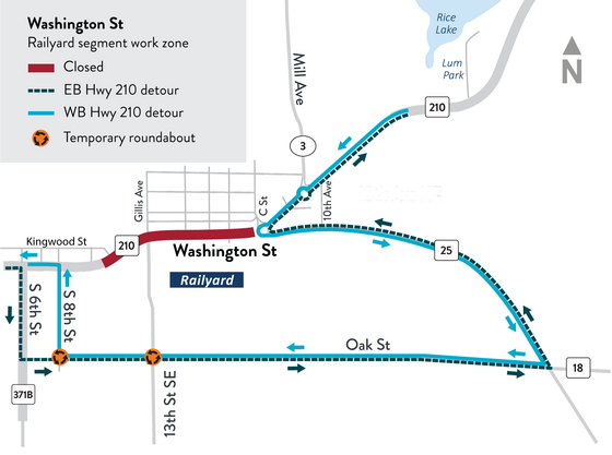 Detour map