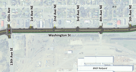 Visualization of the future railyard segment