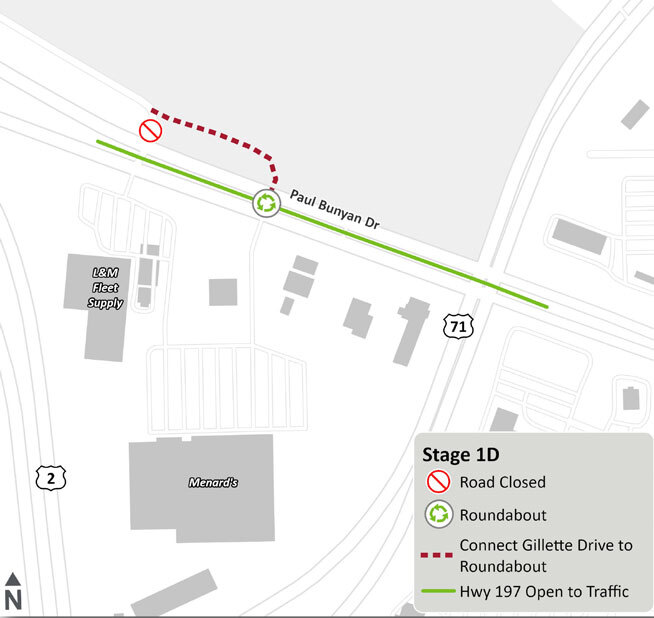 Stage 1D detour