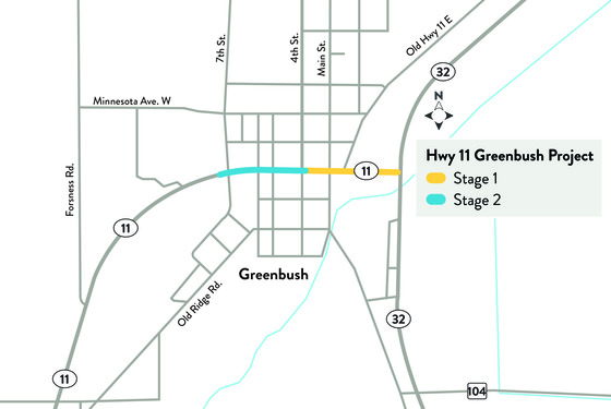 Hwy 11 Greenbush project map