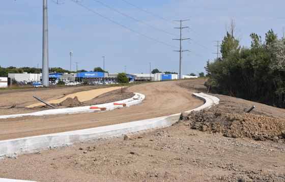 Eastbound off ramp ready for paving
