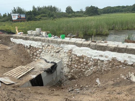 granite work at culvert