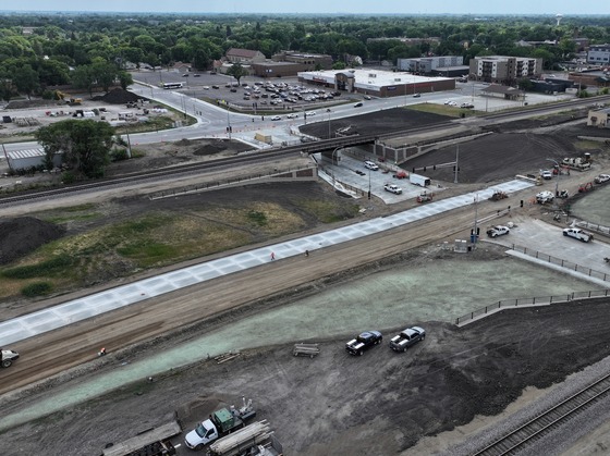 Late August view of project