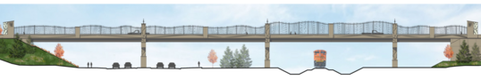 Hwy 371 bridge over Hwy 210 and BNSF railway
