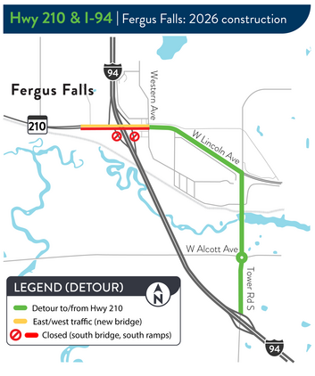 Northside ramps open, south side ramps closed