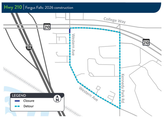 South closure detour