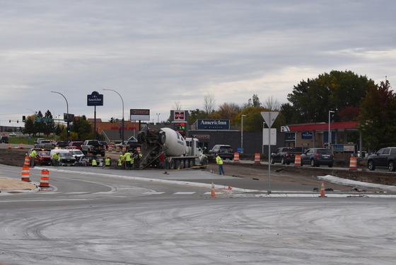 East leg of roundabout 