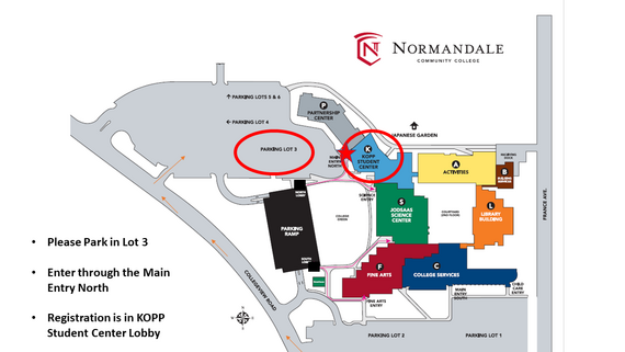 Normandale Parking Map