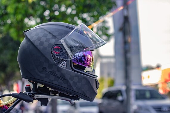 Stock motorcycle helmet