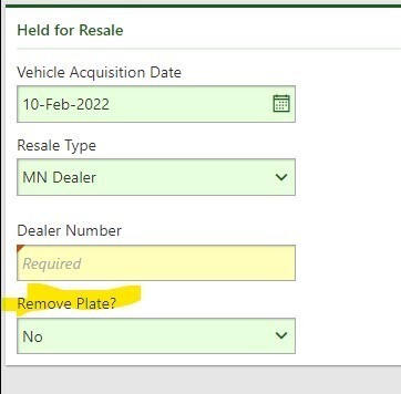 Special Plate Reminder 1