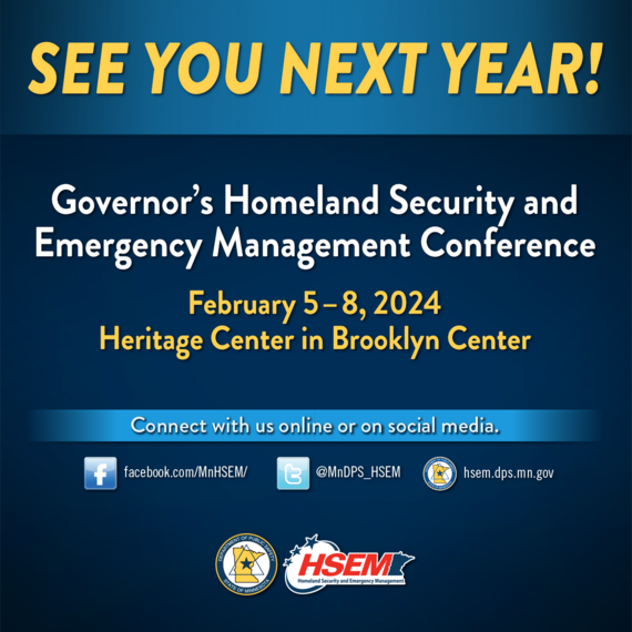 Save the Date Governor’s Homeland Security and Emergency Management