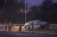 Crash in work zone.