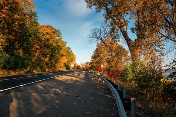 Minnesota road in the fall