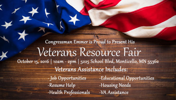 Congressman Emmer's Veteran Resource Fair