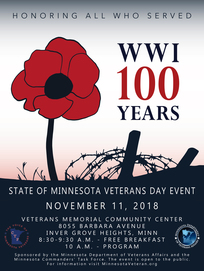 2018 Official State of Minnesota Veterans Day Event Poster