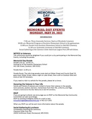 Excelsior Memorial Day Schedule