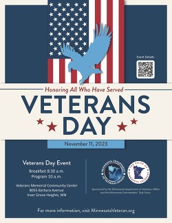 Veterans Day Event flyer