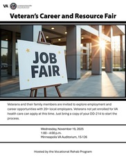 Minneapolis VA Job Fair flyer