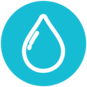 Raindrop icon to represent water