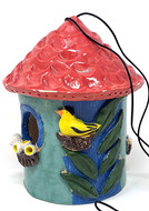 Clay bird house