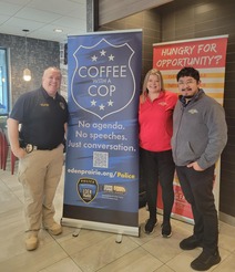 Police Chief Matt Sackett and attendee