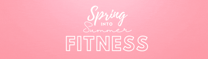 Spring Into Fitness flower pop up banner