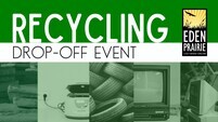 Recycling drop-off event graphic showing various recyclable items