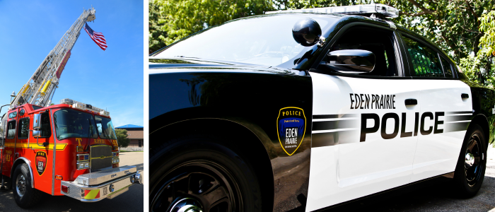 Eden Prairie fire truck and police car