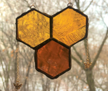 Stained glass honeycomb art example