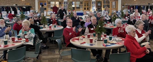 119 guests attended the Senior Center's 2024 Holiday Luncheon