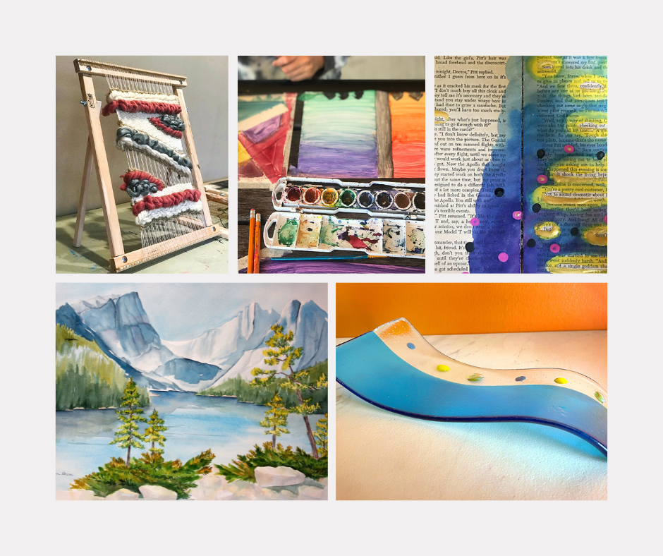Collage of different art projects