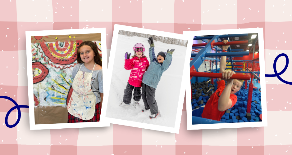 Non-school day banner collage