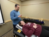 Reiki session led by a practitioner