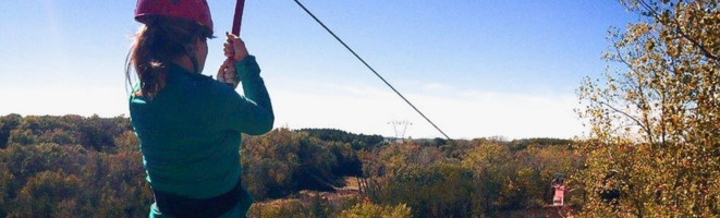Ziplining at Sand Creek Adventures