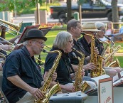 Jazz on the Prairie players performing at a community event