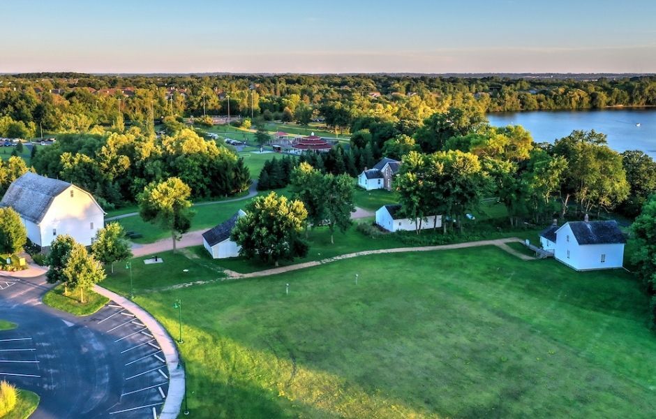 Aerial view of Riley Lake Park