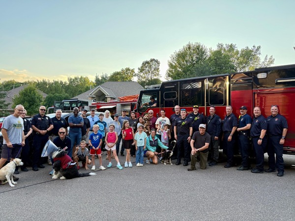 Group photo at the ice cream social
