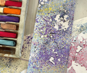paint splattered onto paper