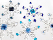 Fused glass snowflakes