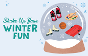 Shake up your winter fun snow globe graphic