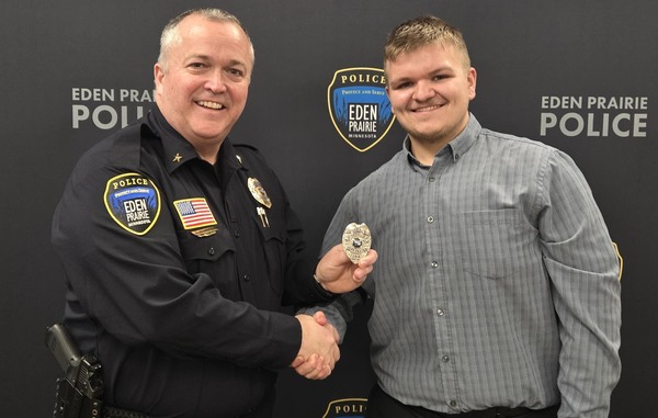 Officer Koch with Chief Sackett