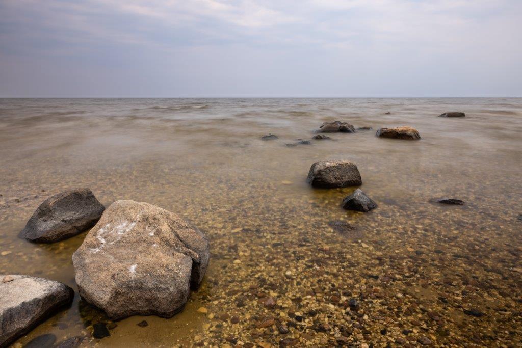 Lake Of The Woods - A very large lake with a rocky shore in Minnesota.