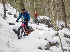 Two fat bike riders at Cuyuna