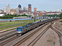 The Empire Builder train leaving St. Paul