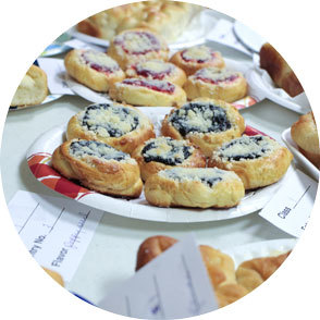 Platters of kolacky pastries await judging