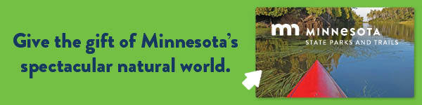 Ad encouraging you to purchase a MN DNR State Parks and Trails gift card