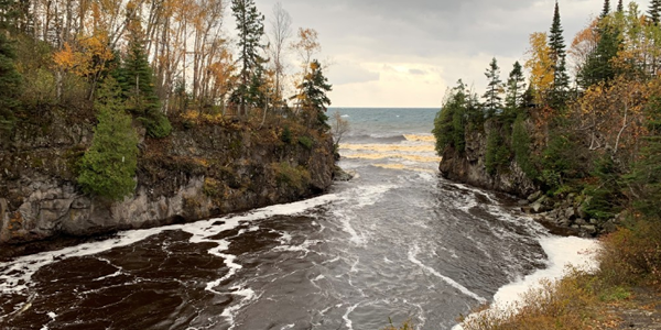 Image of colorful trees at Temperance River State Park 
