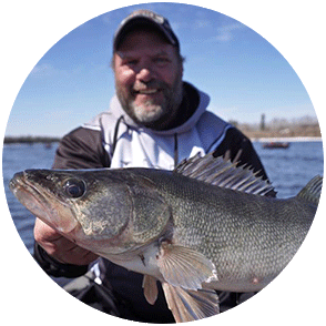 Man holding 30-inch walleye